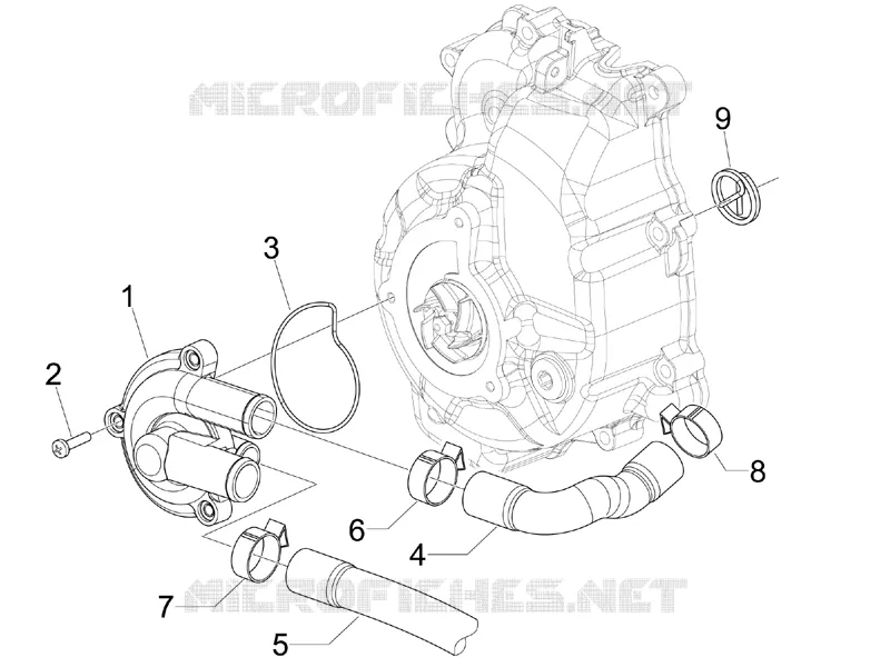 Pompe à eau PIAGGIO PIAGGIO-SCOOTER 300 MP3 2012  MP3 YOUrban ERL