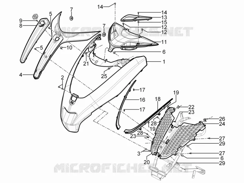 Tablier avant PIAGGIO PIAGGIO-SCOOTER 300 MP3 2012  MP3 YOUrban ERL