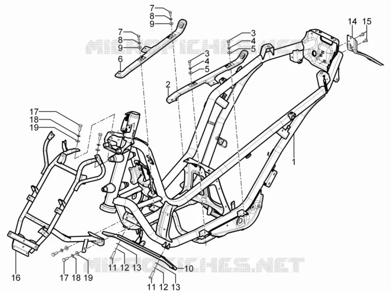 Châssis/coque PIAGGIO PIAGGIO-SCOOTER 300 MP3 2015  MP3 YOUrban LT ERL