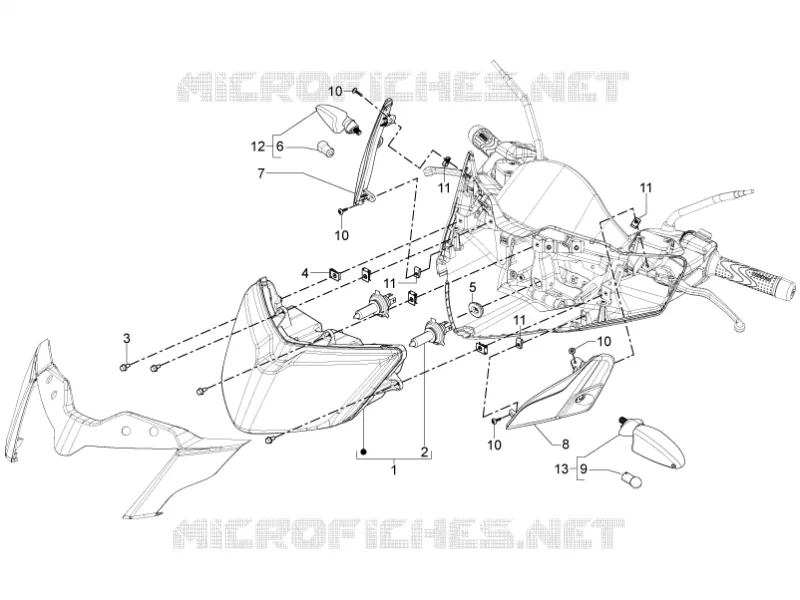 Eclairages avant - Clignotants PIAGGIO PIAGGIO-SCOOTER 300 MP3 2011  MP3 YOUrban LT ERL