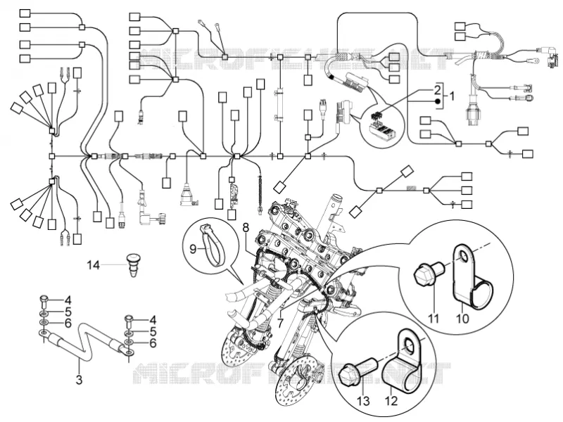 Faisceau de câbles principal PIAGGIO PIAGGIO-SCOOTER 300 MP3 2015  MP3 YOUrban LT ERL