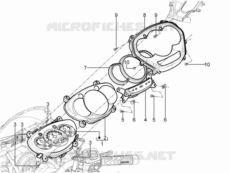 Groupe instruments - Cruscotto PIAGGIO PIAGGIO-SCOOTER 300 MP3 2014  MP3 YOUrban LT ERL