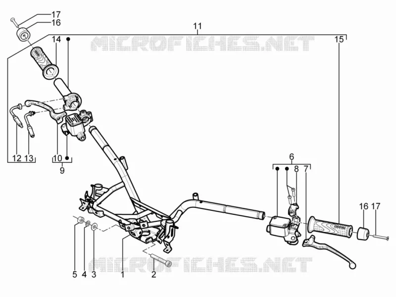 Guidon - Maître cylindre PIAGGIO PIAGGIO-SCOOTER 300 MP3 2013  MP3 YOUrban LT ERL