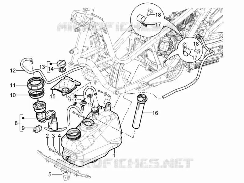 Reservoir carburant PIAGGIO PIAGGIO-SCOOTER 300 MP3 2012  MP3 YOUrban LT ERL