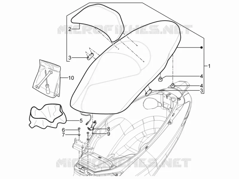 Selle/sieges PIAGGIO PIAGGIO-SCOOTER 300 MP3 2011  MP3 YOUrban LT ERL
