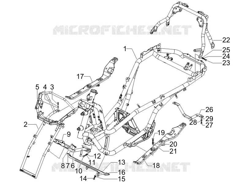 Châssis/coque PIAGGIO PIAGGIO-SCOOTER 400 MP3 2008  MP3 ie