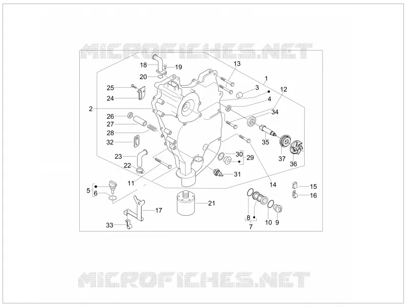 Couvercle volant magnetique - Filtre à huile PIAGGIO PIAGGIO-SCOOTER 400 MP3 2007  MP3 ie