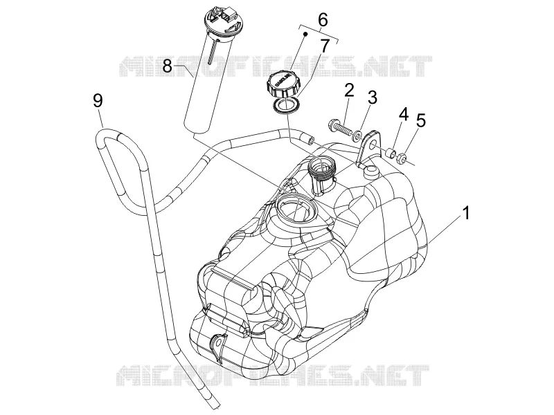 Réservoir carburant PIAGGIO PIAGGIO-SCOOTER 400 MP3 2008  MP3 ie