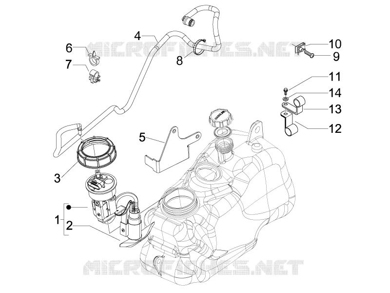 Instalation de l'alimentation PIAGGIO PIAGGIO-SCOOTER 400 MP3 2008  MP3 ie