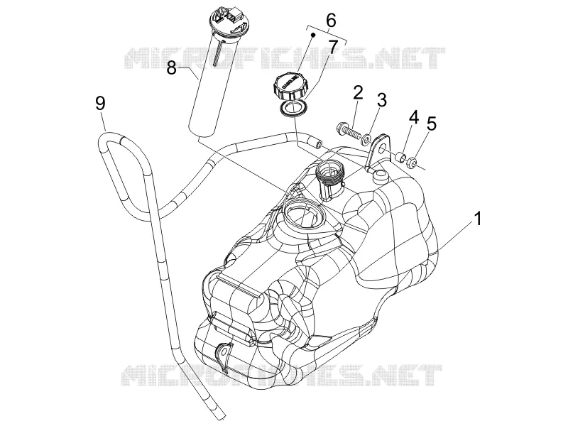 Réservoir carburant PIAGGIO PIAGGIO-SCOOTER 400 MP3 2008  MP3 ie