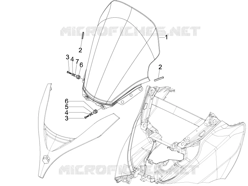 Pare-brise - Glaces PIAGGIO PIAGGIO-SCOOTER 400 MP3 2008  MP3 ie MIC