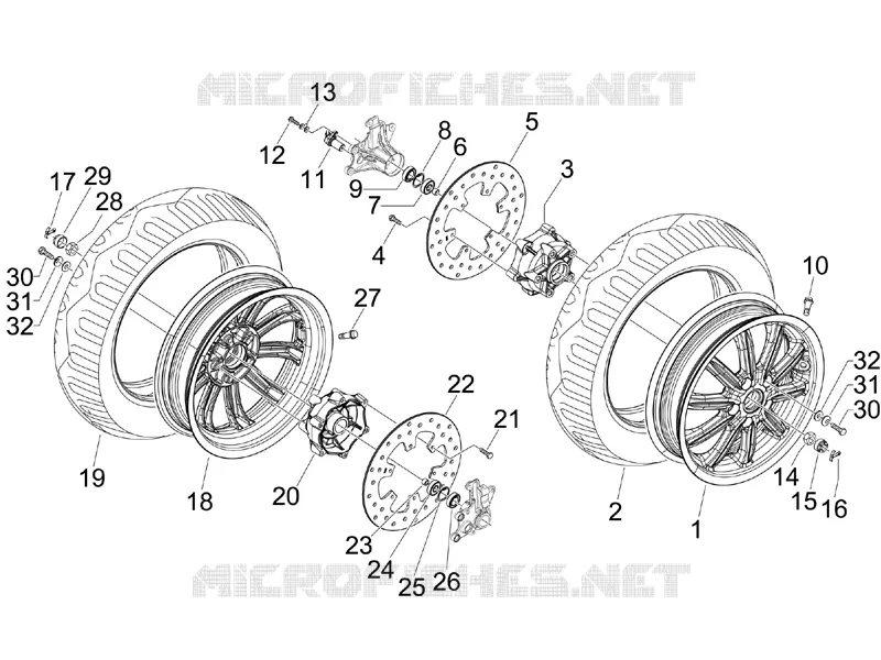 Roue avant PIAGGIO PIAGGIO-SCOOTER 400 MP3 2009  MP3 ie MIC