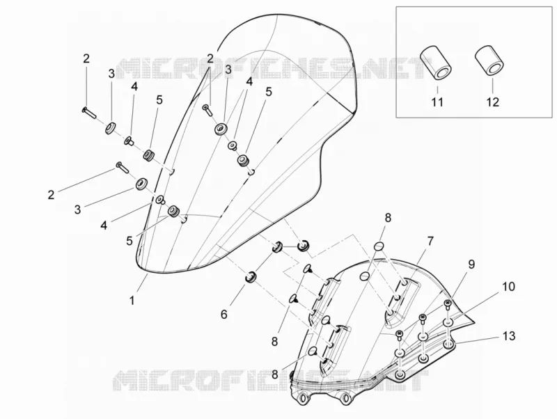 Pare-brise - Glaces PIAGGIO PIAGGIO-SCOOTER 400 MP3 2011  MP3 RL Touring