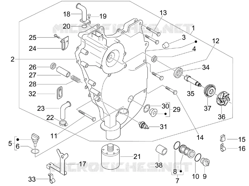Couvercle volant magnetique - Filtre à huile PIAGGIO PIAGGIO-SCOOTER 500 MP3 2010  MP3 Tourer