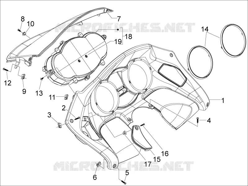 Groupe instruments - Cruscotto PIAGGIO PIAGGIO-SCOOTER 500 MP3 2010  MP3 Tourer
