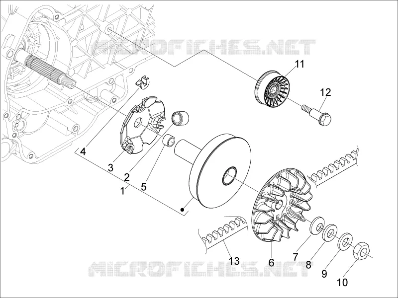 Poulie motrice PIAGGIO PIAGGIO-SCOOTER 500 MP3 2010  MP3 Tourer