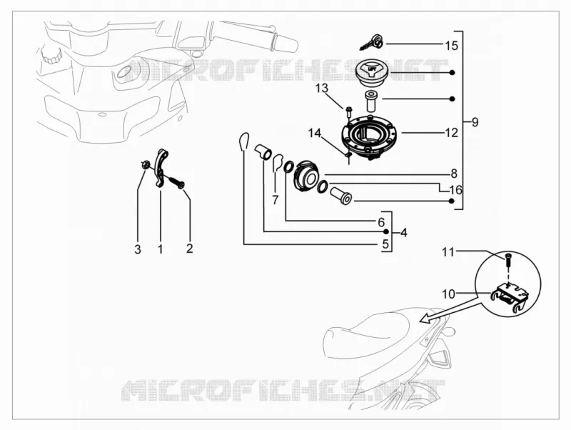 Serrures PIAGGIO PIAGGIO-SCOOTER 50 NRG 2005  NRG Power DD