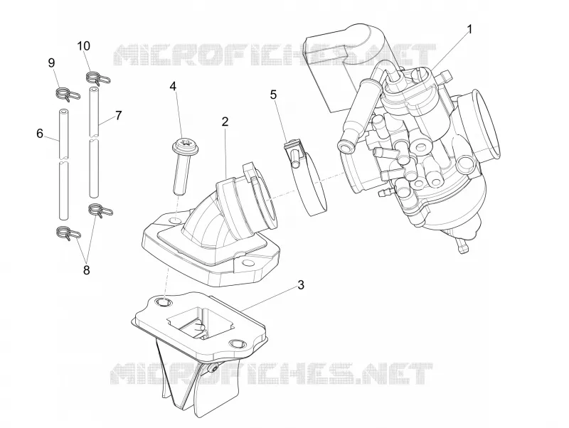 Carburateur complet - Raccord d'admission PIAGGIO PIAGGIO-SCOOTER 50 NRG 2016  NRG Power DD