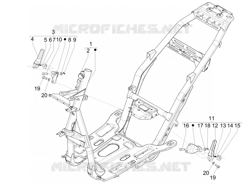 Châssis/coque PIAGGIO PIAGGIO-SCOOTER 50 NRG 2010  NRG Power DD