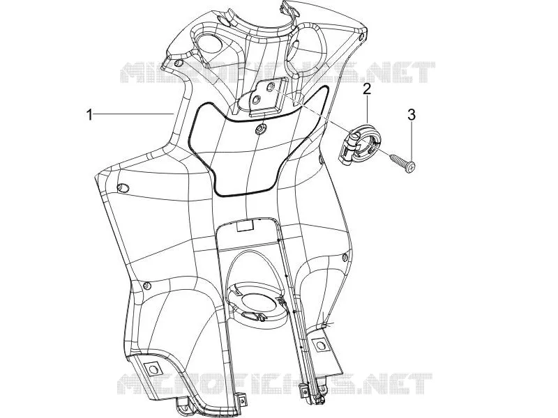 Coffre avant - Contre-tablier PIAGGIO PIAGGIO-SCOOTER 50 NRG 2010  NRG Power DD