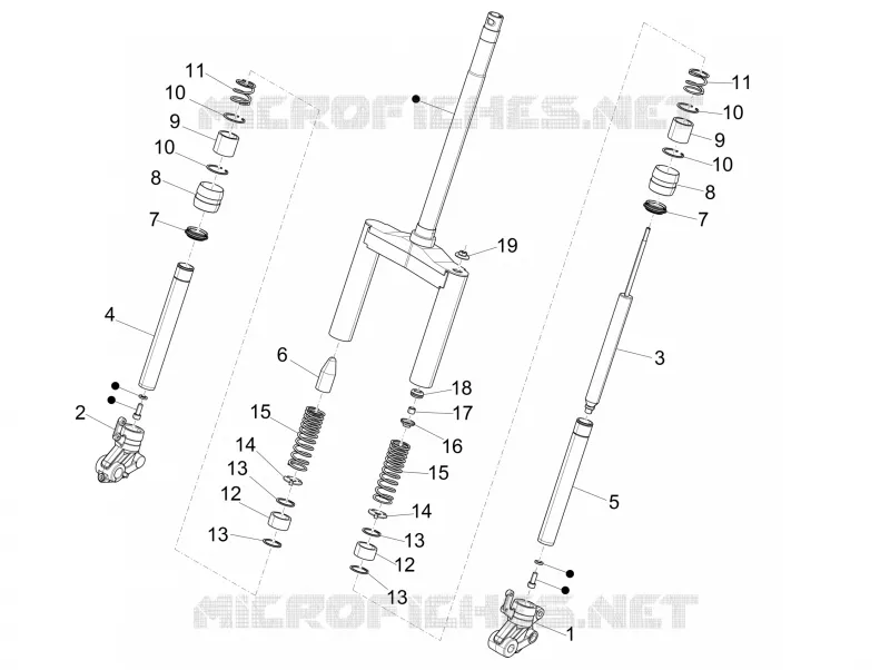 Composants de la fourche (Wuxi Top) PIAGGIO PIAGGIO-SCOOTER 50 NRG 2016  NRG Power DD