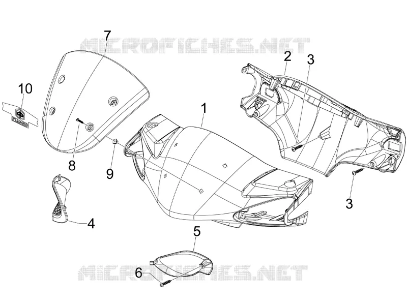 Couvertures guidon PIAGGIO PIAGGIO-SCOOTER 50 NRG 2008  NRG Power DD
