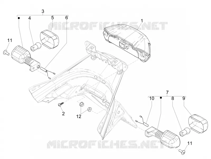 Eclairages arrière - Clignotants PIAGGIO PIAGGIO-SCOOTER 50 NRG 2015  NRG Power DD