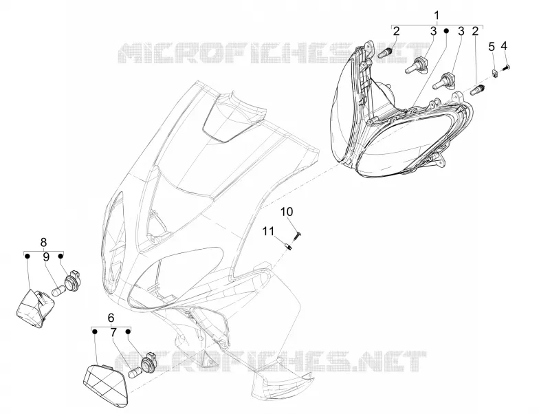 Eclairages avant - Clignotants PIAGGIO PIAGGIO-SCOOTER 50 NRG 2013  NRG Power DD
