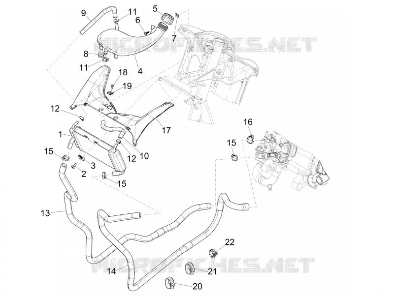 Instalation de refoidissement PIAGGIO PIAGGIO-SCOOTER 50 NRG 2014  NRG Power DD