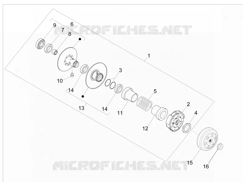 Poulie entrainee PIAGGIO PIAGGIO-SCOOTER 50 NRG 2013  NRG Power DD