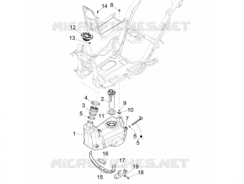 Réservoir carburant PIAGGIO PIAGGIO-SCOOTER 50 NRG 2011  NRG Power DD