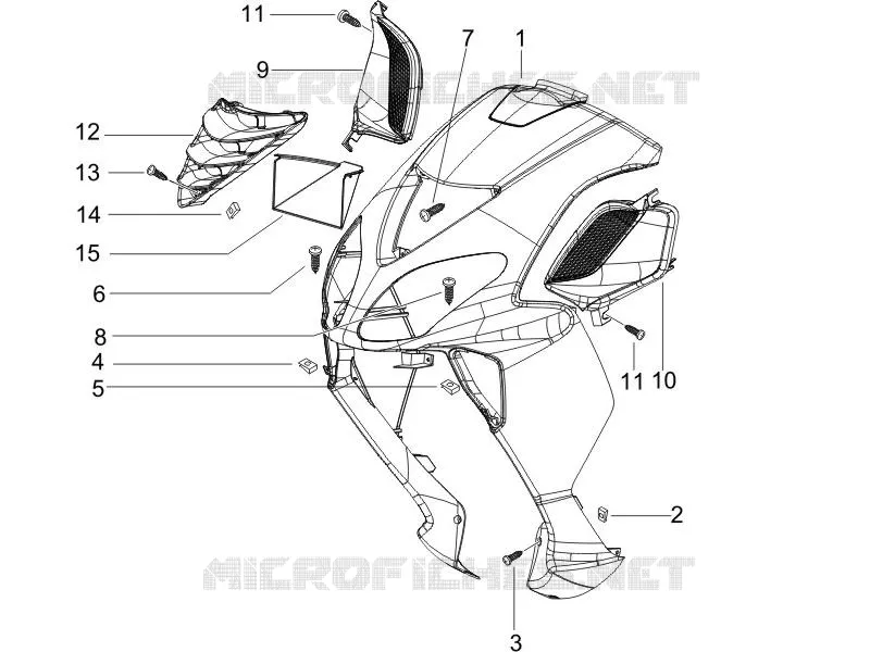Tablier avant PIAGGIO PIAGGIO-SCOOTER 50 NRG 2017  NRG Power DD