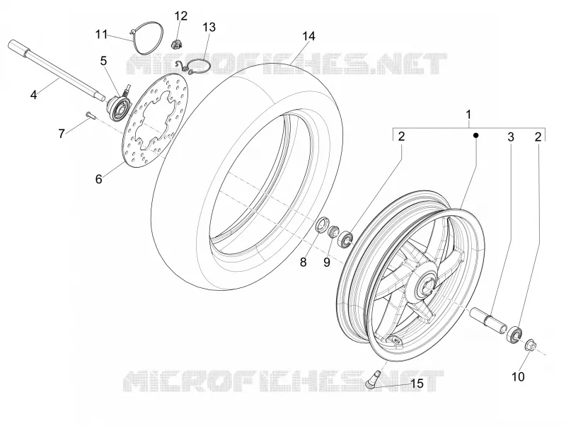 Roue avant PIAGGIO PIAGGIO-SCOOTER 50 NRG 2013  NRG Power DD H2O