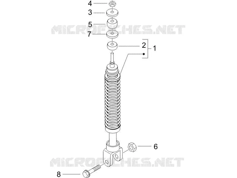 Suspension arrière - Amortisseur/s PIAGGIO PIAGGIO-SCOOTER 50 NRG 2013  NRG Power DD H2O