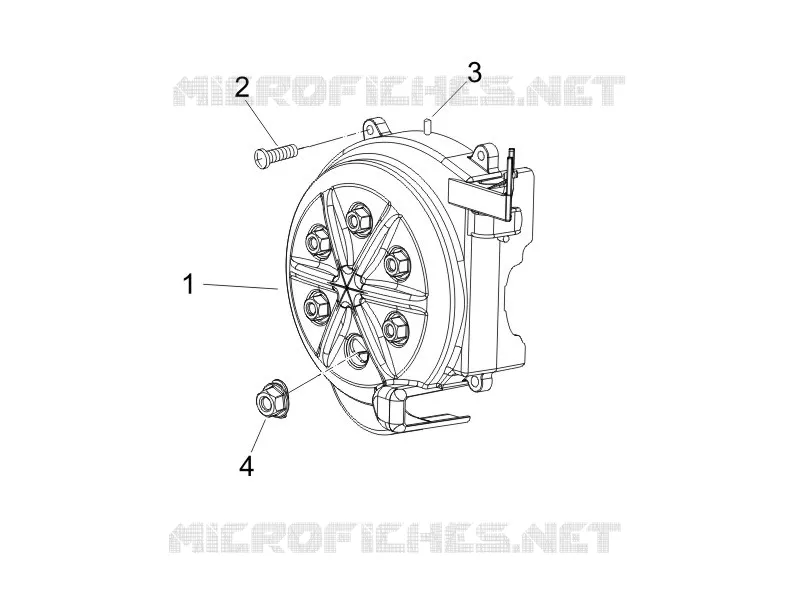 Couvercle volant magnetique - Filtre à huile PIAGGIO PIAGGIO-SCOOTER 50 NRG 2012  NRG Power DD Serie Speciale