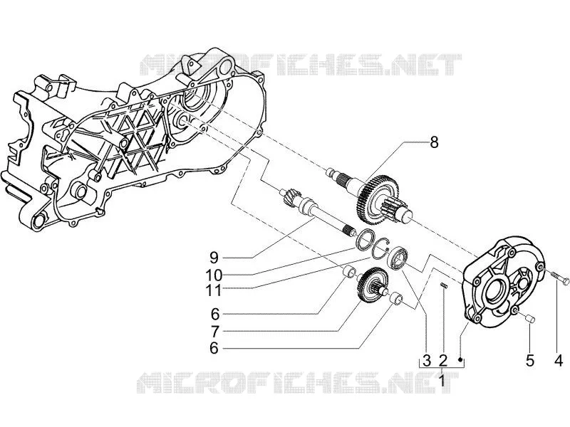 Ensemble réducteur PIAGGIO PIAGGIO-SCOOTER 50 NRG 2011  NRG Power DD Serie Speciale