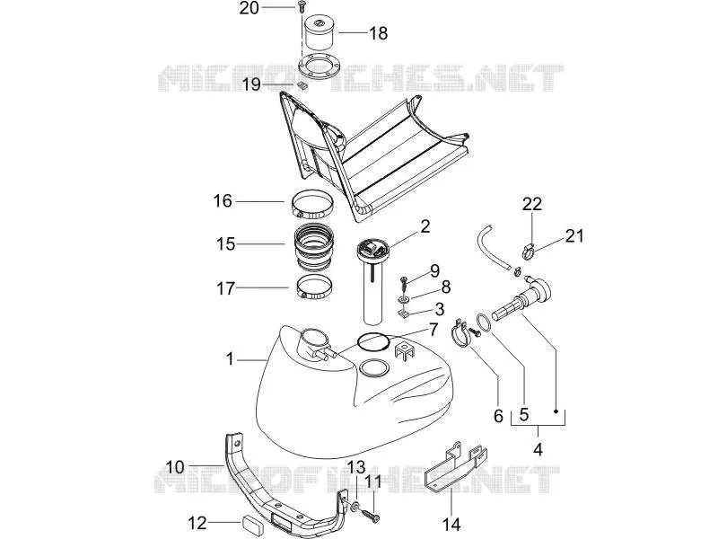 Réservoir carburant PIAGGIO PIAGGIO-SCOOTER 50 NRG 2012  NRG Power DD Serie Speciale