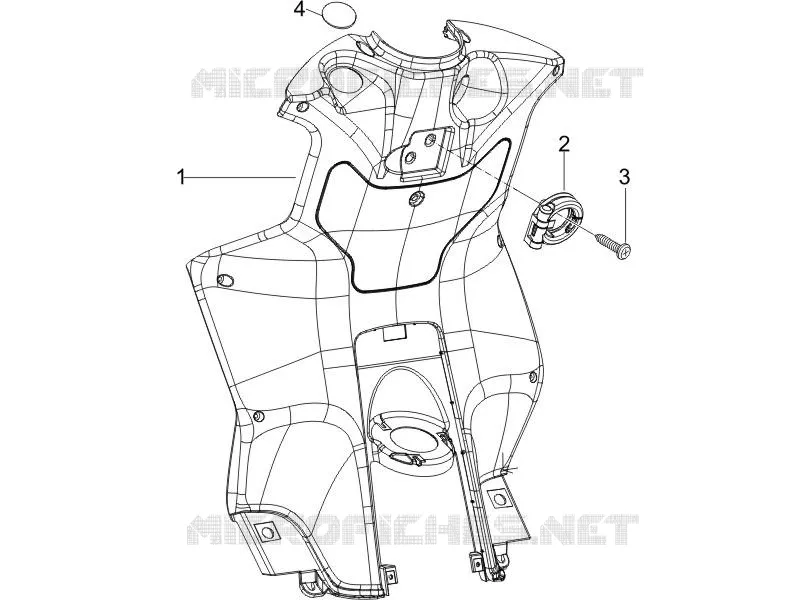Coffre avant - Contre-tablier PIAGGIO PIAGGIO-SCOOTER 50 NRG 2006  NRG Power DT