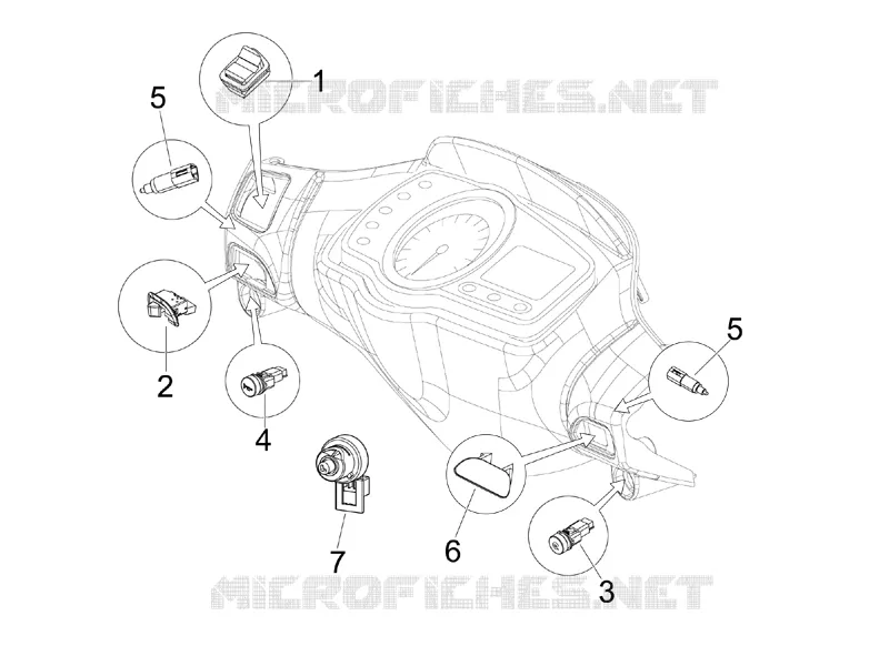 Inverseurs - Commutateurs - Boutons - Interrupteurs PIAGGIO PIAGGIO-SCOOTER 50 NRG 2006  NRG Power DT