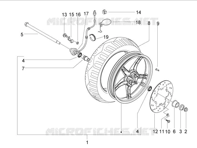 Roue avant PIAGGIO PIAGGIO-SCOOTER 50 NRG 2006  NRG Power DT