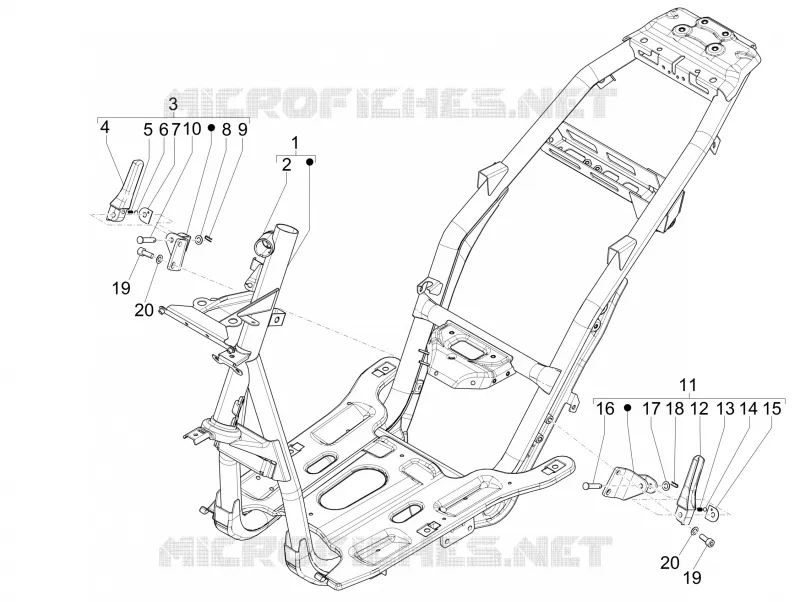 Châssis/coque PIAGGIO PIAGGIO-SCOOTER 50 NRG 2015  NRG Power DT
