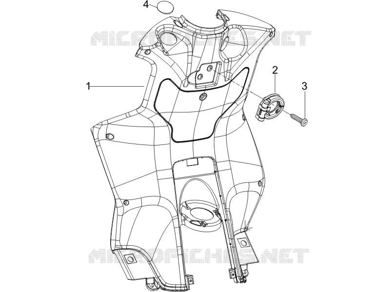 Coffre avant - Contre-tablier PIAGGIO PIAGGIO-SCOOTER 50 NRG 2013  NRG Power DT
