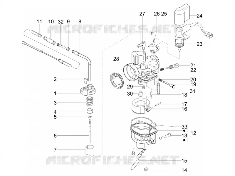 Composants de carburateur PIAGGIO PIAGGIO-SCOOTER 50 NRG 2011  NRG Power DT
