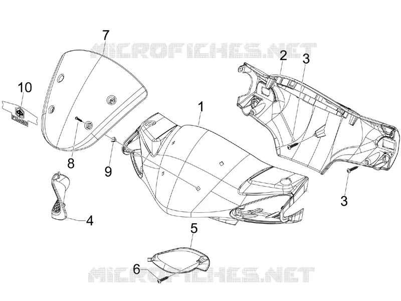 Couvertures guidon PIAGGIO PIAGGIO-SCOOTER 50 NRG 2015  NRG Power DT