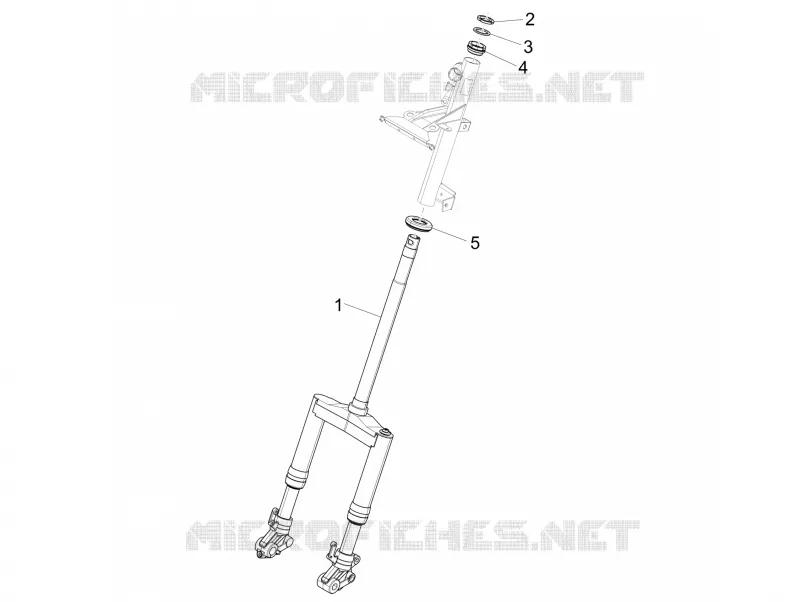 Fourche/tube direction - Ensemble butée dir. PIAGGIO PIAGGIO-SCOOTER 50 NRG 2012  NRG Power DT