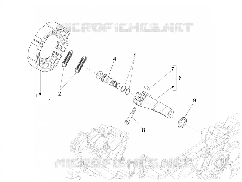 Frein posterieur - Mâchoire PIAGGIO PIAGGIO-SCOOTER 50 NRG 2015  NRG Power DT