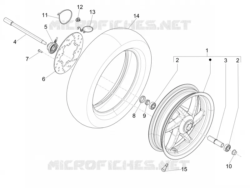 Roue avant PIAGGIO PIAGGIO-SCOOTER 50 NRG 2010  NRG Power DT