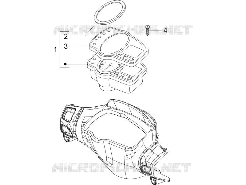 Groupe instruments - Cruscotto PIAGGIO PIAGGIO-SCOOTER 50 NRG 2007  NRG Power DT Serie Speciale (D)