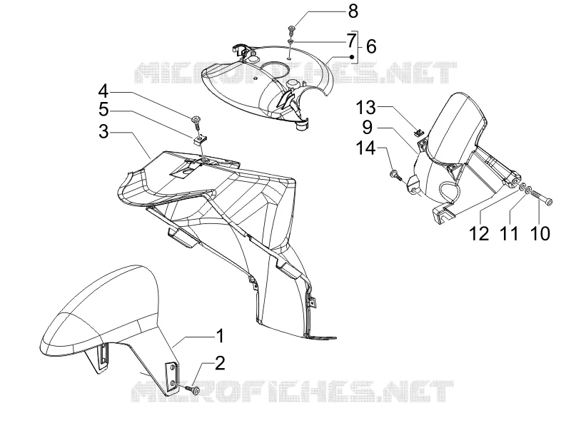 Logement roue - Garde boue PIAGGIO PIAGGIO-SCOOTER 50 NRG 2007  NRG Power DT Serie Speciale (D)