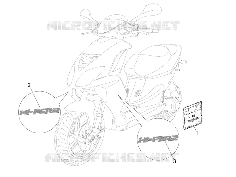 Monogrammes - Decorations PIAGGIO PIAGGIO-SCOOTER 50 NRG 2007  NRG Power DT Serie Speciale (D)